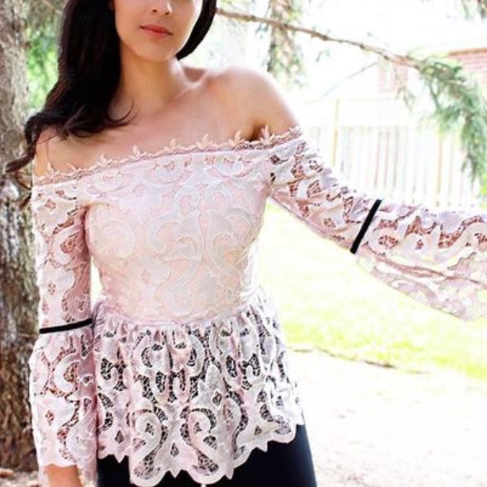 Elegant Off-Shoulder Lace Top
